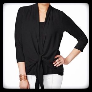NY Collection Tie-Front Blouse